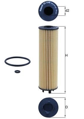 MAHLE OX 1340D Filtru ulei foto