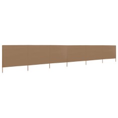vidaXL Paravan anti-v&acirc;nt cu 6 panouri, gri taupe, 800x80 cm, textil 44546