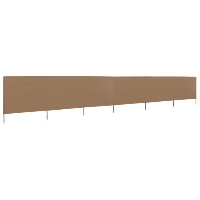 vidaXL Paravan anti-v&amp;acirc;nt cu 6 panouri, gri taupe, 800x80 cm, textil 44546 foto