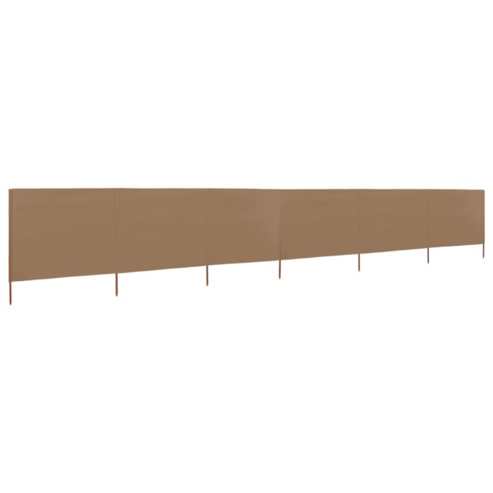 vidaXL Paravan anti-v&acirc;nt cu 6 panouri, gri taupe, 800x80 cm, textil 44546