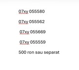 Cartele numere usoare consecutive