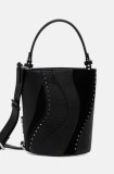 Desigual borseta KAHLO CUMBAL MICRO culoarea negru, 24WAXP87