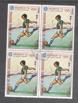 Eq. Guinea 1972 Olympic games Munich 1 value x 4 Mi.110 used TA.028 foto