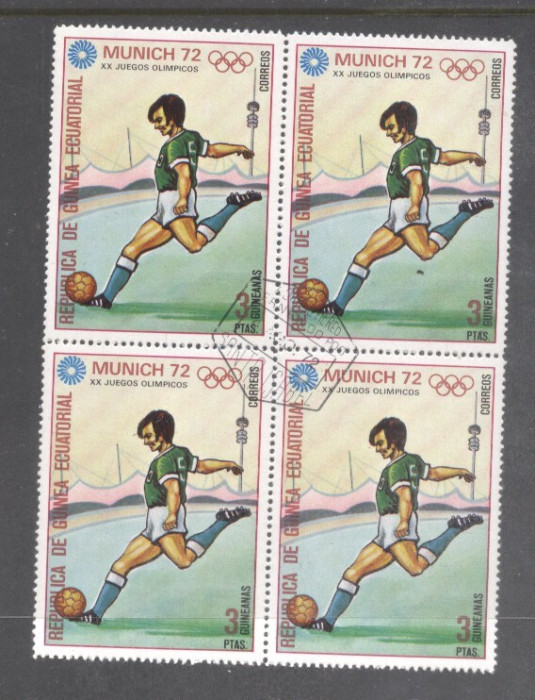 Eq. Guinea 1972 Olympic games Munich 1 value x 4 Mi.110 used TA.028