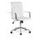 Scaun birou ergonomic, HM Porto 2, mecanism de balans, brate tapitate, cadru cromat, 100 kg, alb