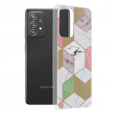 Husa pentru Samsung Galaxy A52 4G / A52 5G / A52s 5G, Techsuit Marble Series, Purple Hex