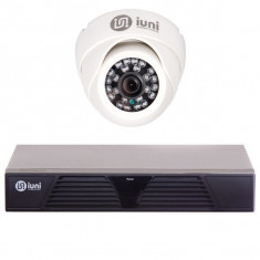 Sistem Supraveghere iUni o Camera CMOS 1 MP, 24 Led IR, DVR 4 Canale HD 720p, HDMI, VGA, 2 USB foto