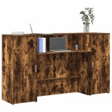 vidaXL Birou de recepție stejar afumat 180x50x103,5 cm lemn prelucrat 3324209