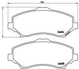 Placute frana Chrysler Grand Voyager 5 (Rt); Dodge Journey, Nitro; Fiat Freemont (Jc, Jf); Jeep Cherokee (Kk), Wrangler 2 (Tj), Wrangler 3 (Jk) SRLin