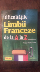 DIFICULTATILE LIMBII FRANCEZE DE LA A LA Z- MIHAI STEFANESCU foto