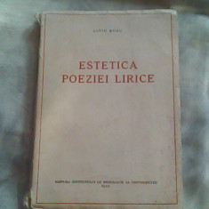 Estetica poeziei lirice-Conf.Liviu Rusu