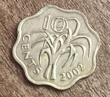 C50 - Moneda foarte veche - Swaziland - 10 centi - 2002