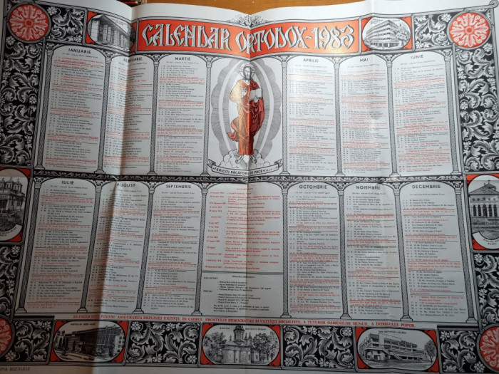 calendar crestin ortodox 1983
