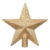 V&acirc;rf Brad Crăciun, Stea Aurie, Glitter, Mărgele, 22 cm, Oem