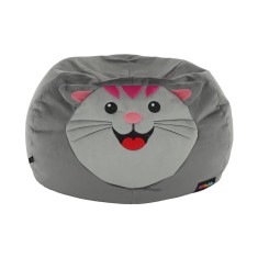 Fotoliu tip sac textil gri Baby 60x60x45 cm