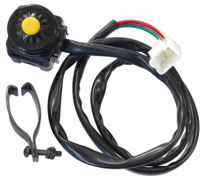 Buton oprire motociclete/atv, 2 pini, prindere pe ghidon, buton galben Cod Produs: MX_NEW PCNBSE081 foto