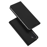 Husa flip samsung galaxy s24, dux ducis skin pro, smart pro magnet, negru