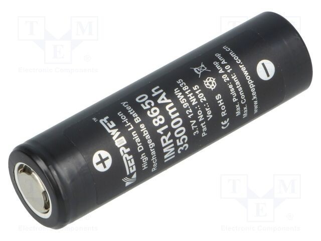 Acumul: Li-Ion 18650,MR18650 3,7V 3500mAh &Oslash;18,5x66,5mm