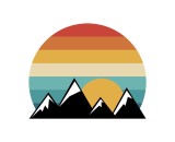 Cumpara ieftin Sticker decorativ Apus Retro, Multicolor, 68 cm, 5396ST, natura si peisaje, Oem