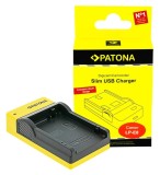 Patona Slim USB incarcator cu USB-C input pentru Canon LP-E8, LPE8, EOS 550D, 600D, 650D, 700D