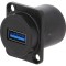 Adaptor USB 3.0 Soclu Față-USB A, Soclu Spate-USB AB Micro