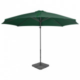 Umbrela de exterior cu baza portabila, verde GartenMobel Dekor, vidaXL