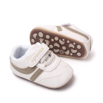 Adidasi albi cu dungi kaky - Sports (Marime Disponibila: 3-6 luni (Marimea 18 foto
