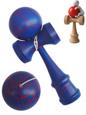 Kendama Profesionala, Bila din lemn, Design artistic cu finisaj Crapatura + Sticker pentru Telefon, 112KD