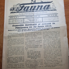 revista fauna iunie 1933-expozitia horticola si avicola in timisoara