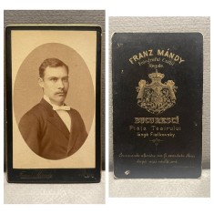 CDV Atelier Romania Bucuresti Bucuresci Bucarest Franz Mandy - Barbat