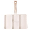 Tigaie grill Pufo Breakfast cu 4 compartimente, 27 x 18 cm, alb