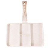 Tigaie grill Pufo Breakfast cu 4 compartimente, 27 x 18 cm, alb