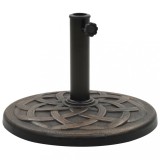 vidaXL Suport umbrelă de soare, bronz, 11 kg, polirășină, rotund 45201