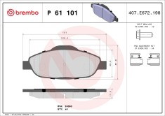 BREMBO P 61 101 PRIME LINE set placute frana disc