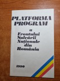 Platforma program a frontului salvarii nationale din romania 1990