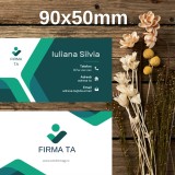 Carti de Vizita Model 21 Alb Verde , Design Modern Profesional