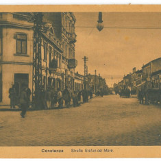 4916 - CONSTANTA, street Stefan cel Mare, Romania - old postcard - unused