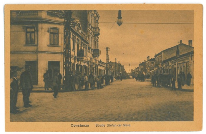 4916 - CONSTANTA, street Stefan cel Mare, Romania - old postcard - unused