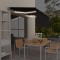 Copertină retractabilă manual cu stor&amp;LED, antracit, 3,5x2,5 m