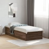 VidaXL Cadru de pat, stejar maro, 100x200 cm, lemn prelucrat 3281055