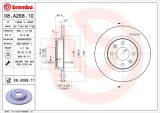 BREMBO 08.A268.11 PRIME LINE - UV Coated Disc frana