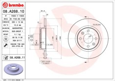 BREMBO 08.A268.11 PRIME LINE - UV Coated Disc frana