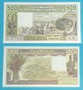 Coasta de Fildeș 500 Francs 1986 &#039;Africa de Vest&#039; UNC serie: 381377946 p#106A