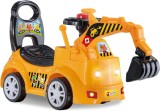 Masinuta ride-on 2 in 1 tip buldozer cu lumini, sunete si depozitare