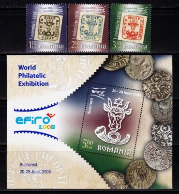 RO 2007 LP 1777+1778 &amp;quot;EFIRO 2008 (II) &amp;quot;, serie + colita 408 ,MNH foto
