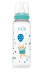 Biberon cu desen verde +3 luni, 250ml, PUR