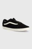 Vans tenisi din piele intoarsa Old Skool Lowpro culoarea negru, VN000D0E1KP1