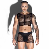 Lenjerie 2 Piese Bad Boy, Top si Boxeri, Negru, S-L