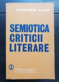 Semiotica criticii literare - Carmen Vlad