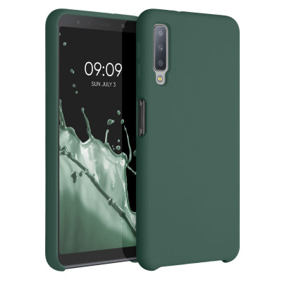 Husa pentru Samsung Galaxy A7 (2018), Silicon, Verde, 47730.169, kwmobile foto